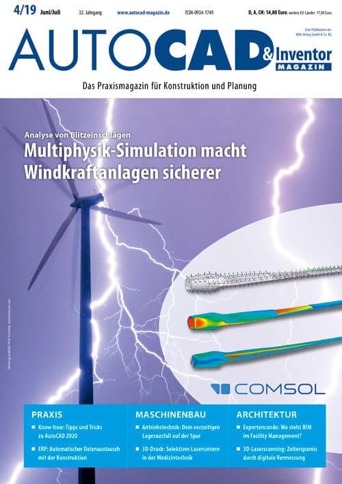 Titelblatt AUTOCAD MAGAZIN 4/2019