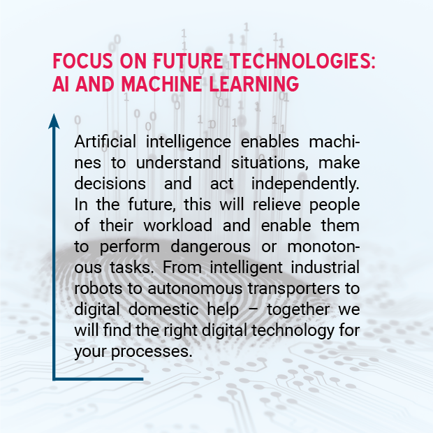 picture: focus on future technologies: AI and machine learning