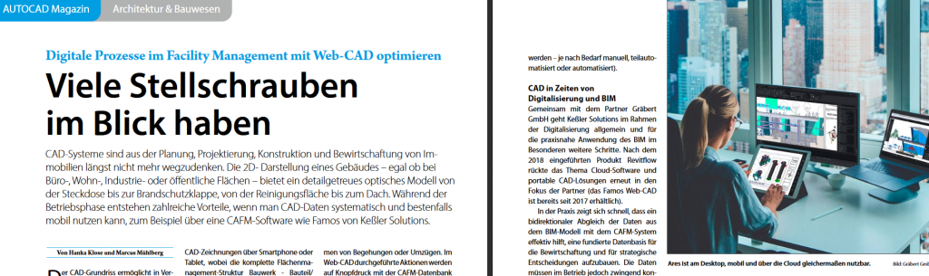 Foto Fachartikel AUTOCAD & Inventor Magazin, Ausgabe 4-2020, Seite 46f