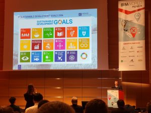 Foto aus dem Saal: Sustainability through data in BIM - Vortrag André Keßler, BIM world MUNICH 2022