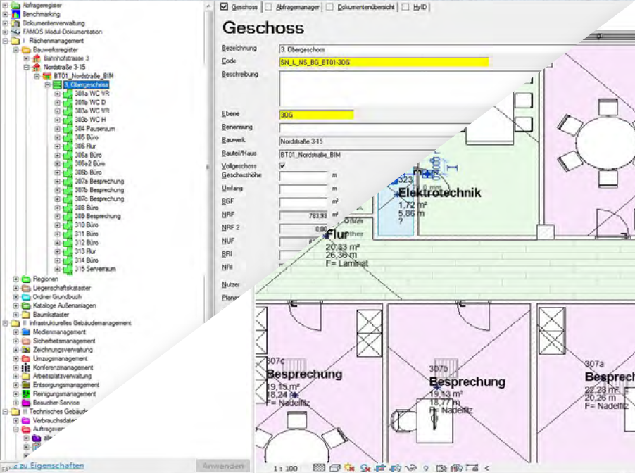 Digitaler Zwilling - CAFM-Software und CAD-Pläne werden verknüpft